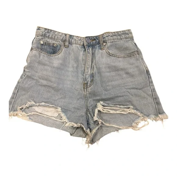 MISGUIDED Distressed Denim Women Shorts - Picture 1 of 3